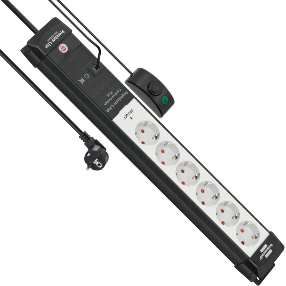 Brennenstuhl Premium-Line 6fach sw/ligrau *DE* - Brennenstuhl