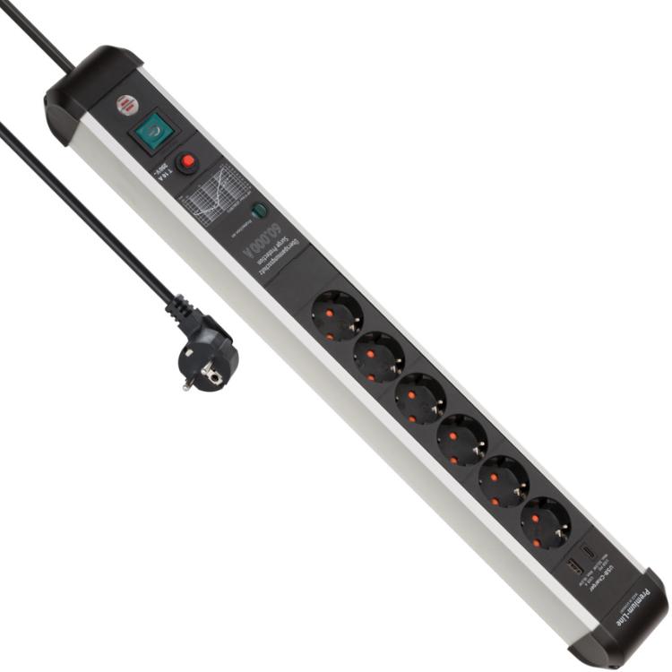 Brennenstuhl Premium-Protect-Line 6fach, PD 30W - Brennenstuhl
