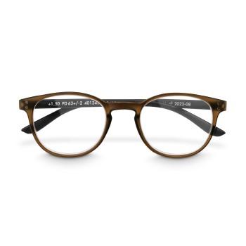 Lesebrille, recyceltes Material, transparent braun/schwarz matt, +3,0 dpt - Hama