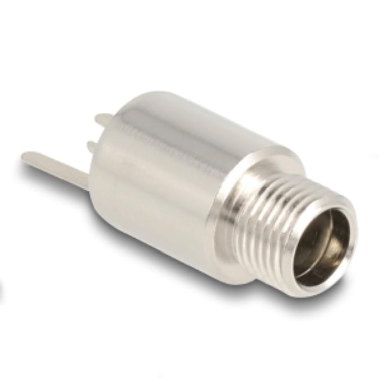 Delock Stecker DC 5,5 x 2,1 mm Buchse für Installation, Lötversion - rund