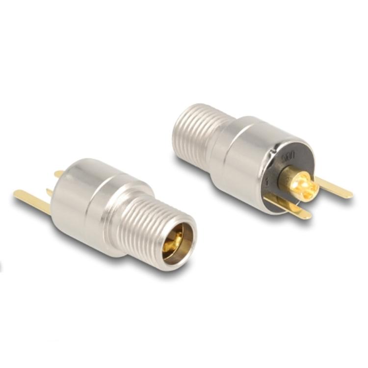 Delock Stecker DC 5,5 x 2,5 mm Buchse zur Installation, Lötversion - rund