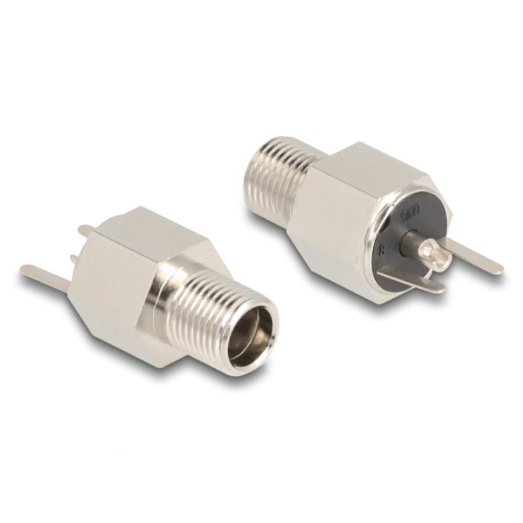 Delock-Stecker DC 5,5 x 2,5 mm-Buchse für Installation-Lötversion - sechseckig