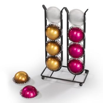 Kaffeekapselhalter für Dolce Gusto, Nespresso Vertuo, Halter 16 Cups, schwarz - Xavax