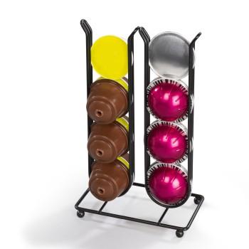 Kaffeekapselhalter für Dolce Gusto, Nespresso Vertuo, Halter 16 Cups, schwarz - Xavax