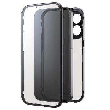 360 Glas Cover für Apple iPhone 15 Pro, schwarz, - Black Rock