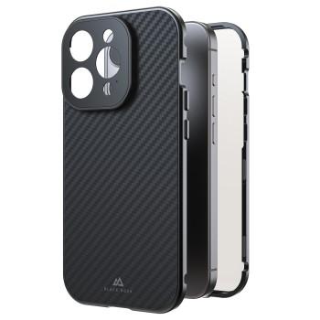 360 Glas Cover für Apple iPhone 15 Pro, Echtcarbon, - Black Rock