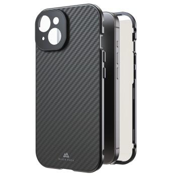360 Glas Cover für Apple iPhone 15, Echtcarbon, - Black Rock