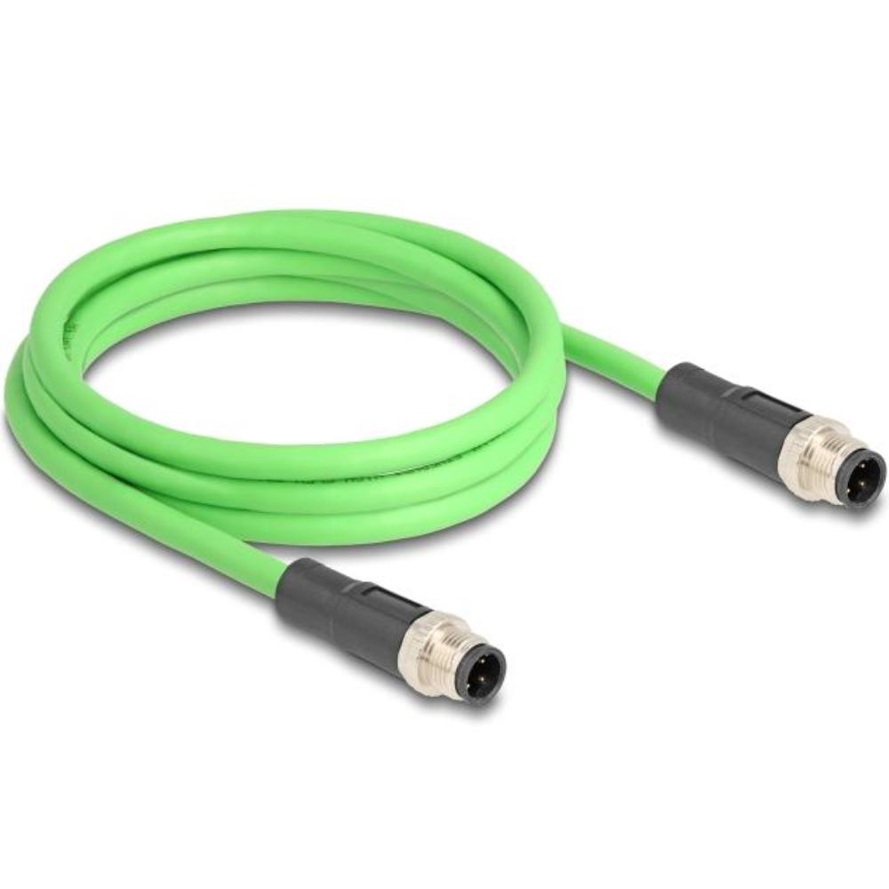 M12 Kabel Diese robuste industrielle Ethernet-Kabel wurde speziell für anspruchsvolle Umgebungen wie Maschinensteuerung und Automatisierungsprozesse entwickelt. Dank der doppelten M12-Steckverbinder (D-kodiert, 4-polig) schließen Sie einfach verschiedene Komponenten miteinander mit einer stabilen und sicheren Verbindung an. Das Kabel entspricht der Cat.5e-Spezifikation und ist mit einer hochwertigen S/FTP-Abschirmung mit Aluminiumfolie und verzinntem Kupfergeflecht ausgestattet. Dies sorgt für eine ausgezeichnete Signalübertragung und Schutz vor elektromagnetischen Störungen. Mit einem soliden Kupferleiter von 26 AWG und einem robusten PVC-Mantel kombiniert dieses Kabel Flexibilität mit Langlebigkeit. Anschluss 1: 1 x M12 connector D-kodiert 4-polig Anschluss 2: 1 x M12 connector D-kodiert 4-polig Länge: 1 Meter Anschluss 1: 1 x M12 connector D-kodiert 4-polig Anschluss 2: 1 x M12 connector D-kodiert 4-polig Abschirmung: S/FTP Betriebstemperatur: -25 C ~ 60 C Schutzart: IP67 Kategorie: 5e Leitermaterial: Kupfer Leiterquerschnitt: 26 AWG (0,129 mm²) Inhalt des Pakets: M12-Kabel Schnittstelle: beidseitig gleich Kabeldurchmesser: ca. 5 mm Kabelmantelmaterial: PVC Farbe: Schwarz Länge inklusive Anschlüsse: ca. 1 m Maximaler Strom: 4 A Nennspannung: 60 V - Delock