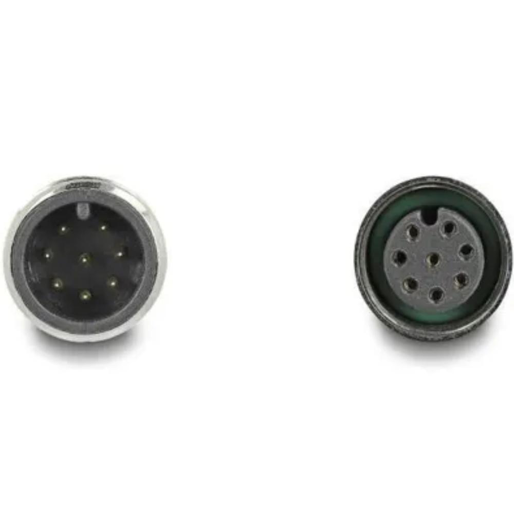 M12 Kabel - M12 Stecker 8-polig A-codiert zu M12 Buchse 8-polig A-codiert - SF/UTP - Für Energieführungsketten geeignet