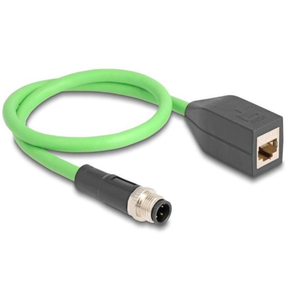 Delock M12 D-codiert auf RJ45 Bus PUR Kabel 0,5 m - Delock