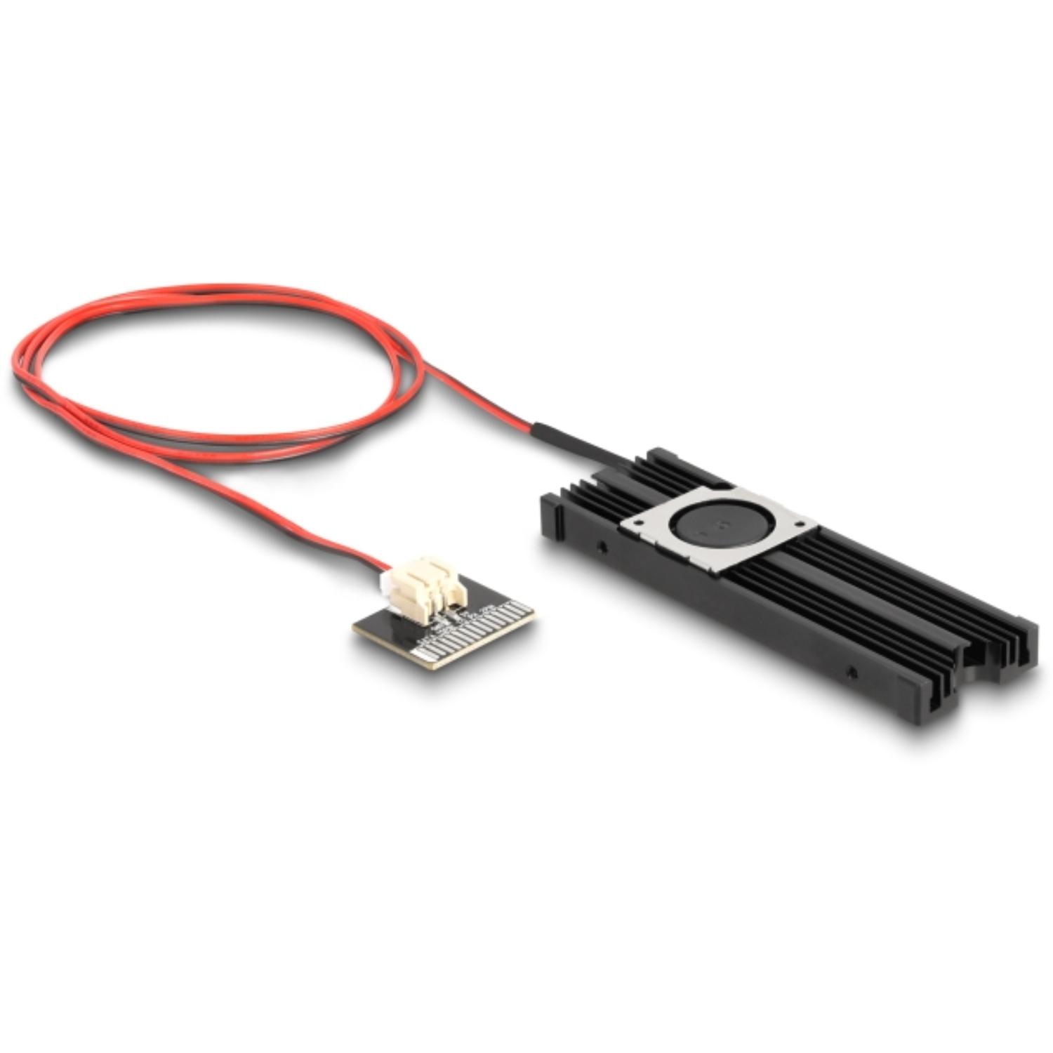 Delock Kühlkörper mit Lüfter für M.2 SSD 2280 schwarz