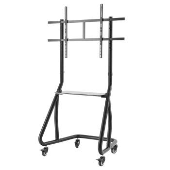 TV-Wagen Trolley, TV-Ständer mit Rollen, 254 cm (100), 1000x600, schwarz - Hama