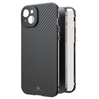 360 Glas Cover für Apple iPhone 15 Plus, Echtcarbon - Black Rock