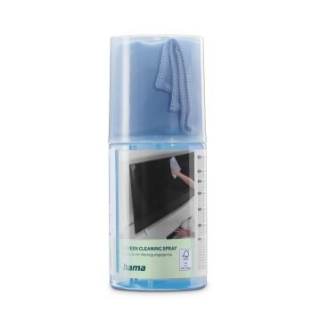 Bildschirmreiniger, Spray + Reinigungstuch, 200 ml, TV + Büro - Hama