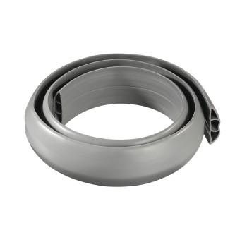 Flexible Kabelrinne, selbstklebend, halbrund, 180 x 6 x 1 cm, PVC, grau - Hama