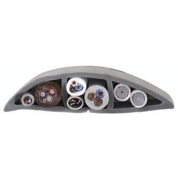 Flexible Kabelrinne, selbstklebend, halbrund, 180 x 6 x 1 cm, PVC, grau - Hama