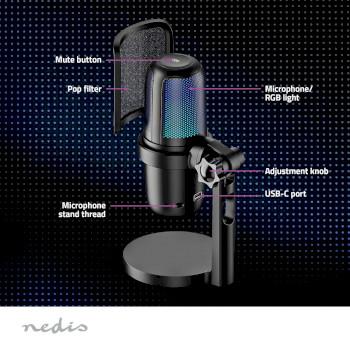 Gaming-Mikrofon Verwendung für: Desktop / Notebook USB Typ-A - Nedis