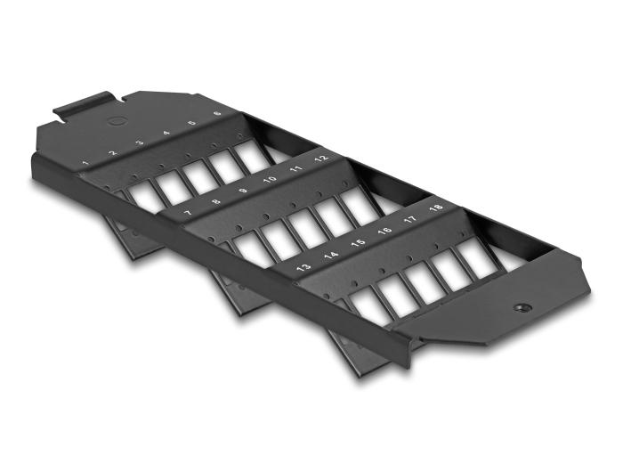 Delock Glasfaserhalter für Bodentank 18 Ports für SC Simplex / LC Duplex Ku