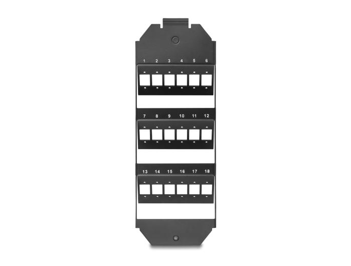 Delock Glasfaserhalter für Bodentank 18 Ports für SC Simplex / LC Duplex Ku