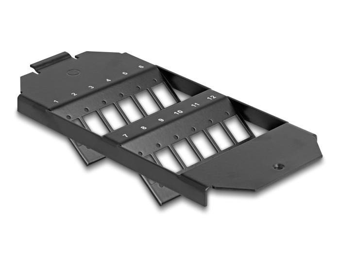 Delock Glasfaserhalter für Bodentank 12-Port für SC Simplex / LC Duplex Ku