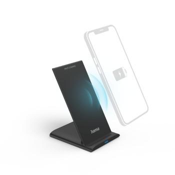 Wireless Charger QI-FC10S, 10 W, drahtloses Smartphone-Ladepad, schwarz - Hama