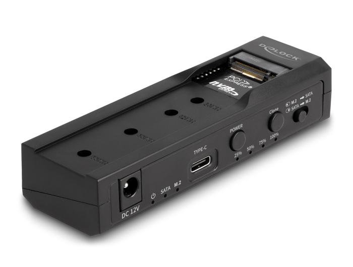 Delock USB Type-C™-Konverter für 1 x M.2 NVMe SSD + 1 x SATA SSD/HDD