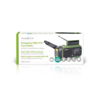 Notfunkgerät Tragbares Modell DAB+ / FM Batteriebetrieben / Handkurbel / - Nedis