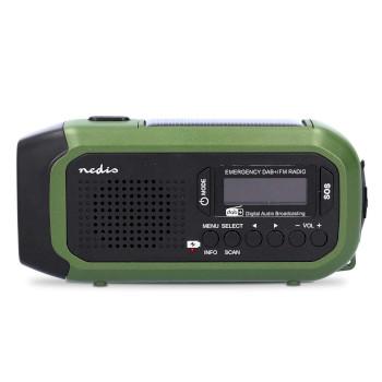 Notfunkgerät Tragbares Modell DAB+ / FM Batteriebetrieben / Handkurbel / - Nedis