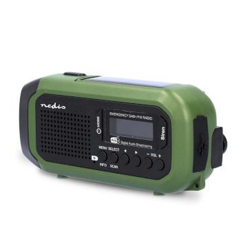 Notfunkgerät Tragbares Modell DAB+ / FM Batteriebetrieben / Handkurbel / - Nedis