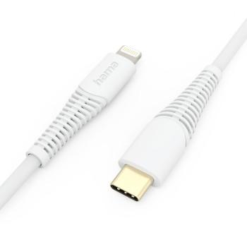 Ladekabel, USB-C - Lightning, 1,5 m, weiß - Hama