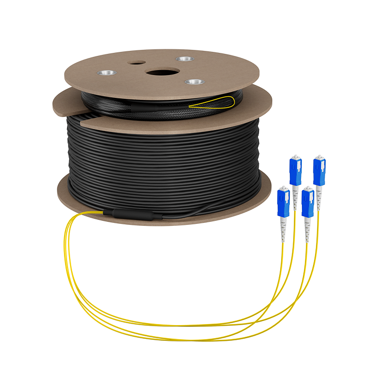 Trunkkabel U-DQ(ZN)BH OS2 4E (1x4) SC-SC 130m Dca LSZH G657A1 - EFB