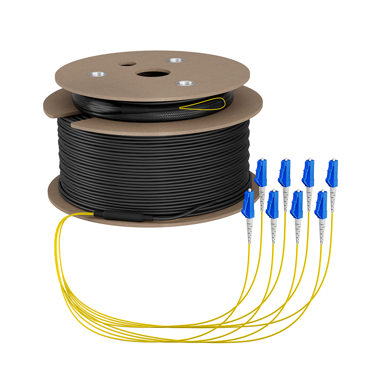 Trunkkabel U-DQ(ZN)BH OS2 8E (1x8) LC-LC 130m Dca LSZH G657A1 - EFB