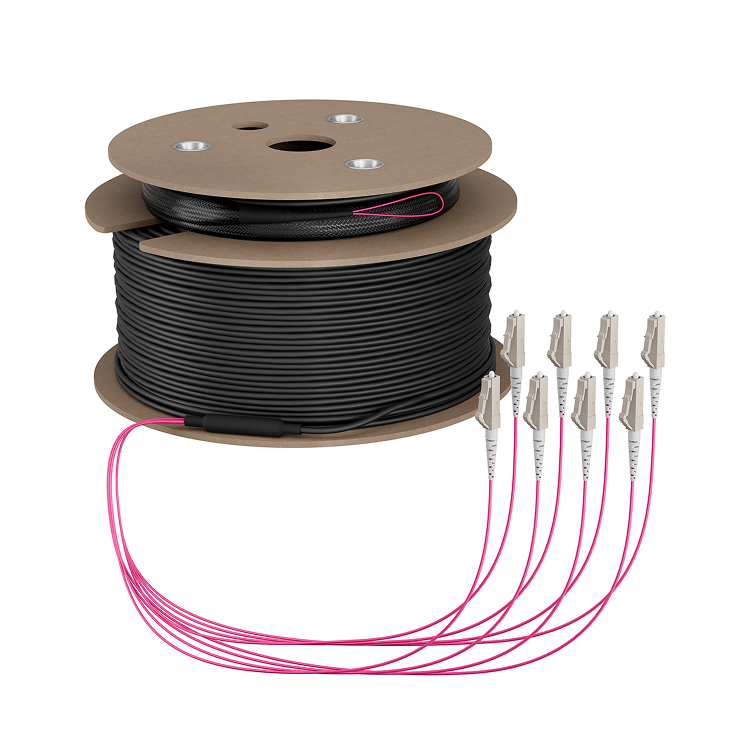 Trunkkabel U-DQ(ZN)BH OM4 8G (1x8) LC-LC 130m Dca LSZH - EFB