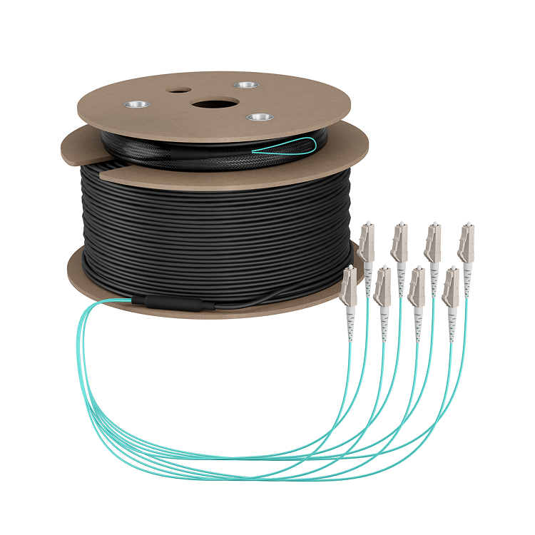Trunkkabel U-DQ(ZN)BH OM3 8G (1x8) LC-LC 130m Dca LSZH - EFB
