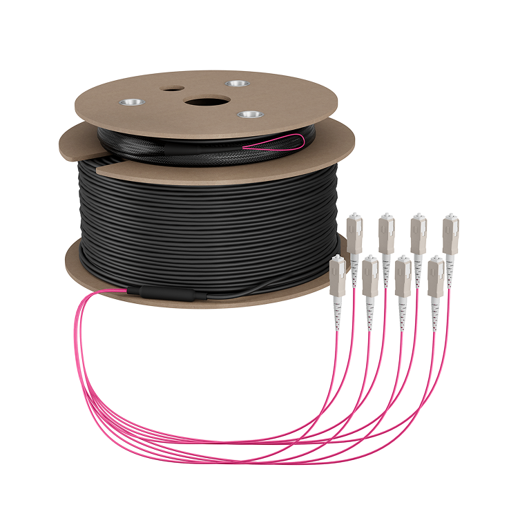 Trunkkabel U-DQ(ZN)BH OM4 8G (1x8) SC-SC 140m Dca LSZH - EFB