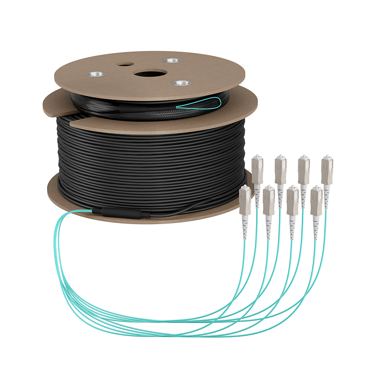Trunkkabel U-DQ(ZN)BH OM3 8G (1x8) SC-SC 140m Dca LSZH - EFB