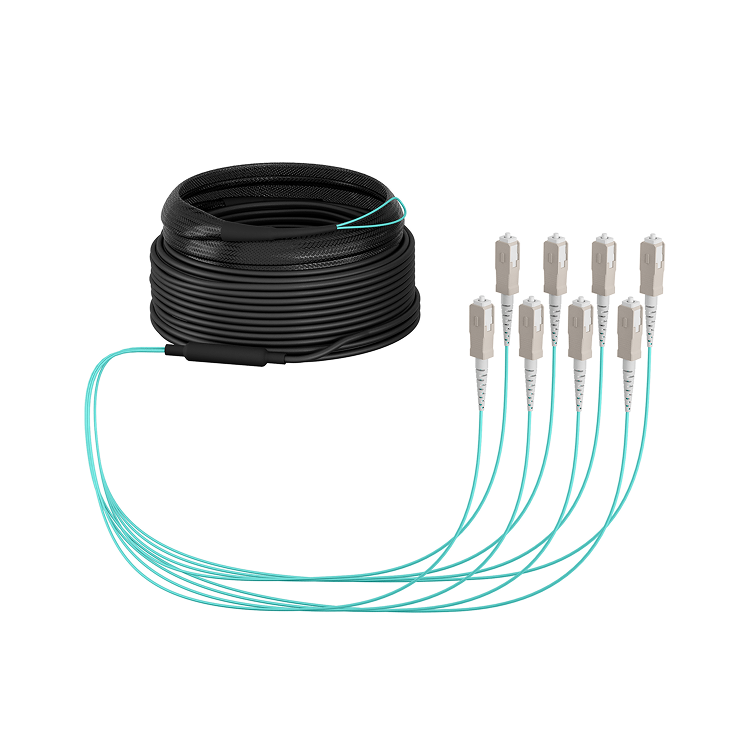Trunkkabel U-DQ(ZN)BH OM3 8G (1x8) SC-SC 10m Dca LSZH - EFB