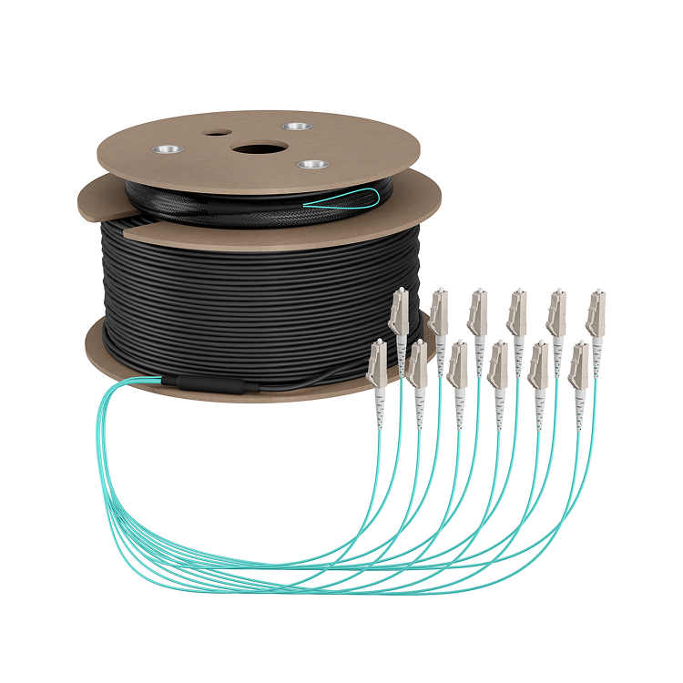 Trunkkabel U-DQ(ZN)BH OM3 12G (1x12) LC-LC 200m Dca LSZH - EFB