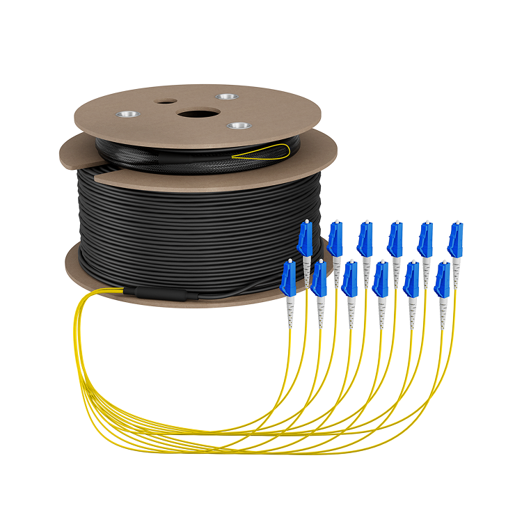 Trunkkabel U-DQ(ZN)BH OS2 12E (1x12) LC-LC 130m Dca LSZH G657A1 - EFB