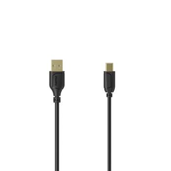 USB-A auf USB-C-Kabel „Flexi-Slim“, USB 2.0, 480 Mbit/s, 0,75 m - Hama