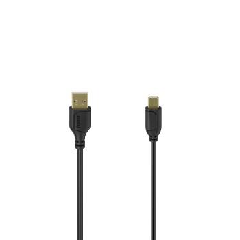 USB-A auf USB-C-Kabel „Flexi-Slim“, USB 2.0, 480 Mbit/s, 0,75 m - Hama