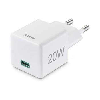 Schnelllader USB-C, PD/Qualcomm®, Mini-Ladegerät, 20 W, weiß - Hama