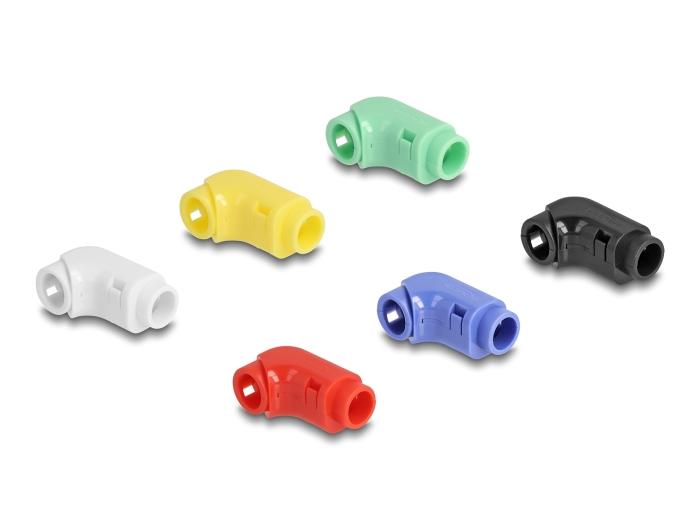 Delock Kabelclips zum Biegen, 12 Stück, verschiedene Farben