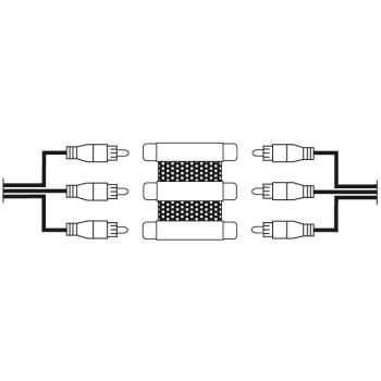 Video-Adapter, 3 Cinch-Anschlüsse - 3 Cinch-Anschlüsse - Hama