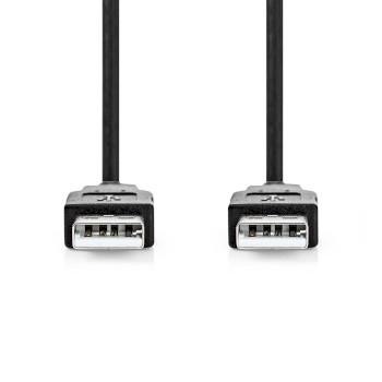 USB-Kabel USB 2.0 USB-A Stecker USB-A Stecker 480 Mbps Vernickelt - Nedis