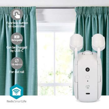 SmartLife Vorhangroboter Stangenführung Horizontale Vorhänge Batterie - Nedis