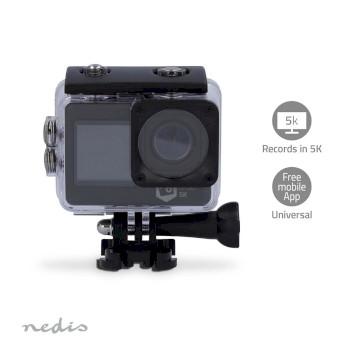 Action Cam Doppelbildschirm 5K@30fps 16 MPixel Wasserdicht bis: - Nedis