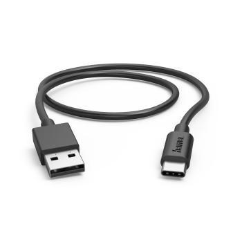 Ladekabel, USB-A - USB-C, 0,5 m, schwarz - Hama