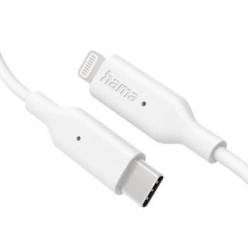 Ladekabel, USB-C - Lightning, 1 m, weiß - Hama