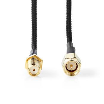 Antennenkabel SMA Buchse SMA Stecker Vergoldet 50 Ohm Einfach - Nedis